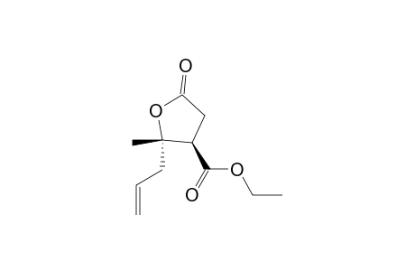 (2S,3R)-2-allyl-5-keto-2-methyl-tetrahydrofuran-3-carboxylic acid ethyl ester