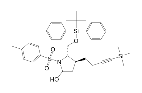 (2SR,4S,5S)-5-{[(tert-Butyldiphenylsilyl)oxy]methyl}-1-tosyl-4-[4-(trimethylsilyl)but-3-ynyl]pyrrolidin-2-ol