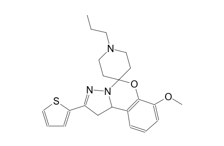 7-methoxy-1'-propyl-2-(thiophen-2-yl)-1,10b-dihydrospiro[benzo[e]pyrazolo[1,5-c][1,3]oxazine-5,4'-piperidine]