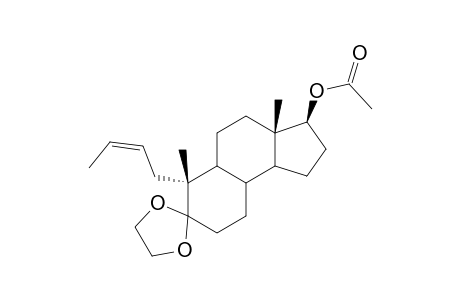 Spiro[7H-benz[e]indene-7,2'-[1,3]dioxolan]-3-ol, 6-(2-butenyl)dodecahydro-3a,6-dimethyl-, acetate, [3S-[3.alpha.,3a.alpha.,5a.beta.,6.beta.(Z),9a.alpha.,9b.beta.]]-