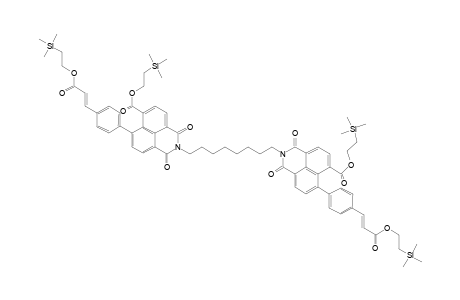 1,8-Bis[5-(2'-trimethylsilylethoxycarbonyl)-6-(4'-(2"-trimethylsilylethoxycarbonylethenyl)phenyl)-2H,9H-naphtho[1,8a,8:c,d]pyridine-2,9-dione]octane