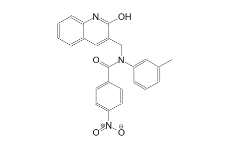 N-[(2-hydroxy-3-quinolinyl)methyl]-N-(3-methylphenyl)-4-nitrobenzamide