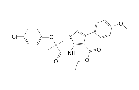 ethyl 2-{[2-(4-chlorophenoxy)-2-methylpropanoyl]amino}-4-(4-methoxyphenyl)-3-thiophenecarboxylate