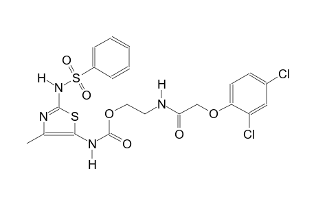 carbamic acid, [4-methyl-2-[(phenylsulfonyl)amino]-5-thiazolyl]-, 2-[[(2,4-dichlorophenoxy)acetyl]amino]ethyl ester