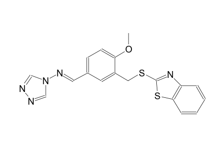 N-((E)-{3-[(1,3-benzothiazol-2-ylsulfanyl)methyl]-4-methoxyphenyl}methylidene)-4H-1,2,4-triazol-4-amine