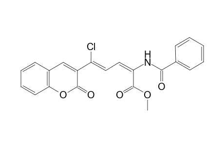 3-(4'-Benzoylamino-4'-methoxycarbonyl-1-chloro-1',3'-butadien-1'-ynyl) coumarin