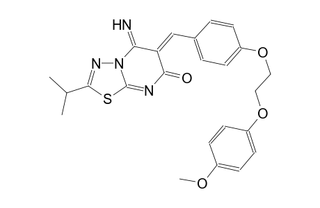 7H-[1,3,4]thiadiazolo[3,2-a]pyrimidin-7-one, 5,6-dihydro-5-imino-6-[[4-[2-(4-methoxyphenoxy)ethoxy]phenyl]methylene]-2-(1-methylethyl)-, (6Z)-