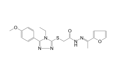 2-{[4-ethyl-5-(4-methoxyphenyl)-4H-1,2,4-triazol-3-yl]sulfanyl}-N'-[(E)-1-(2-furyl)ethylidene]acetohydrazide