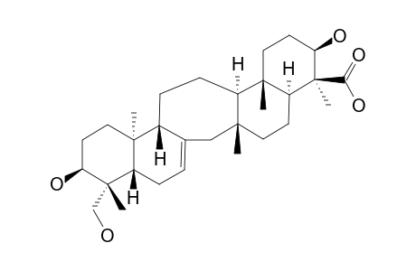 LYCERNUIC-ACID-B;3-BETA,21-BETA,29-TRIHYDROXYSERRAT-14-EN-24-OIC-ACID