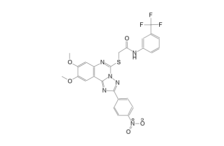 2-{[8,9-dimethoxy-2-(4-nitrophenyl)[1,2,4]triazolo[1,5-c]quinazolin-5-yl]sulfanyl}-N-[3-(trifluoromethyl)phenyl]acetamide