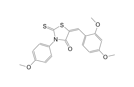 (5E)-5-(2,4-dimethoxybenzylidene)-3-(4-methoxyphenyl)-2-thioxo-1,3-thiazolidin-4-one