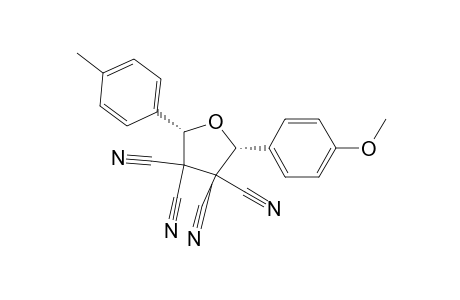 3,3,4,4(2H,5H)-Furantetracarbonitrile, 2-(4-methoxyphenyl)-5-(4-methylphenyl)-, cis-