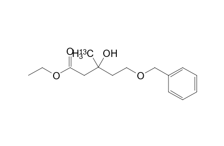 Ethyl [methyl-(13)C]-5-(benzyloxy)-3-hydroxy-3-methylpentanoate