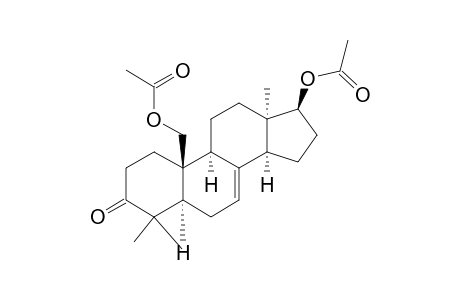 Androst-7-en-3-one, 17,19-bis(acetyloxy)-4,4-dimethyl-, (5.alpha.,13.alpha.,17.beta.)-