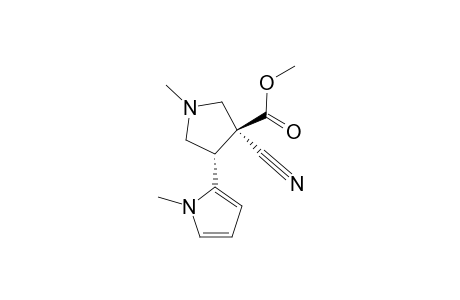 (+/-)-METHYL-(3R,4R)-3-CYANO-1-METHYL-4-(1-METHYL-1H-PYRROL-2-YL)-PYRROLIDINE-3-CARBOXYLATE