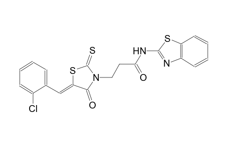 N-(1,3-benzothiazol-2-yl)-3-[(5Z)-5-(2-chlorobenzylidene)-4-oxo-2-thioxo-1,3-thiazolidin-3-yl]propanamide