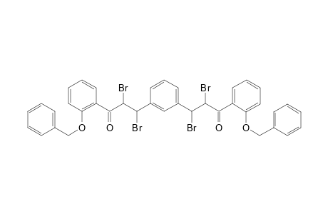 .alpha.,.beta.-Dibromo-2'-(benzyloxy)-3-[3'-(2"-benzyloxyphenyl)-1',2'-dibromo-3'-oxo-3'-phenylpropenyl)-.alpha.,.beta.-dihydrochalcone