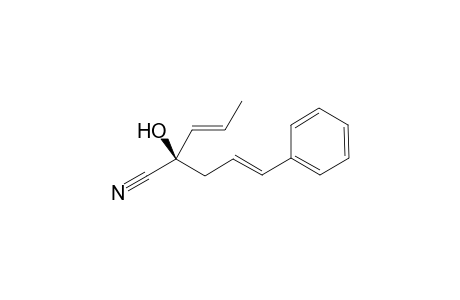 (E,2R)-2-hydroxy-2-[(E)-3-phenylprop-2-enyl]-3-pentenenitrile