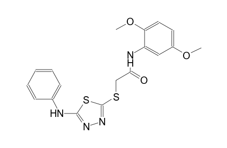 2-[(5-anilino-1,3,4-thiadiazol-2-yl)sulfanyl]-N-(2,5-dimethoxyphenyl)acetamide