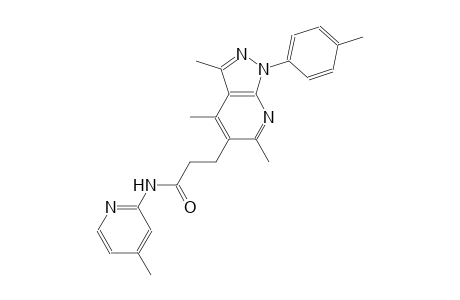 1H-pyrazolo[3,4-b]pyridine-5-propanamide, 3,4,6-trimethyl-1-(4-methylphenyl)-N-(4-methyl-2-pyridinyl)-