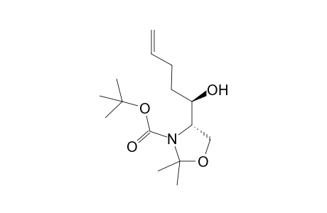 (4S,1'R)-3-(tert-Butyloxycarbonyl)-2,2-dimethyl-4-(1'-hydroxypent-4-enyl)-1,3-oxazolidine