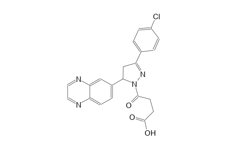 1H-pyrazole-1-butanoic acid, 3-(4-chlorophenyl)-4,5-dihydro-gamma-oxo-5-(6-quinoxalinyl)-