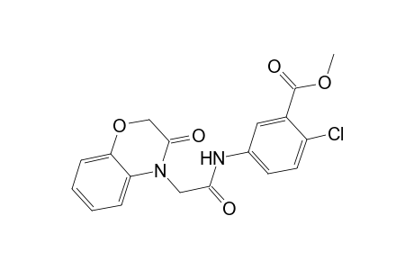 Benzoic acid, 2-chloro-5-[[2-(2,3-dihydro-3-oxo-4H-1,4-benzoxazin-4-yl)acetyl]amino]-, methyl ester