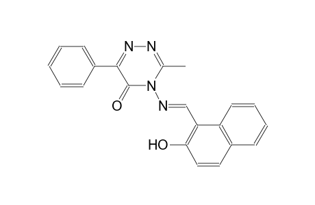 1,2,4-triazin-5(4H)-one, 4-[[(E)-(2-hydroxy-1-naphthalenyl)methylidene]amino]-3-methyl-6-phenyl-