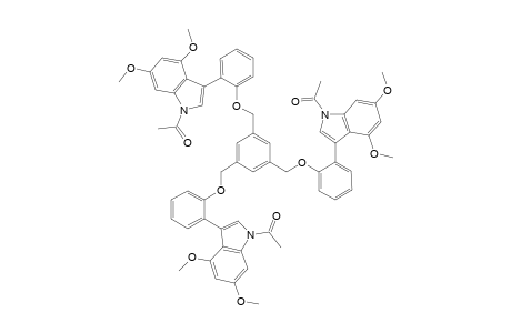1,3,5-Tris(2-(1-acetyl-4,6-dimethoxyindol-3-yl)phenoxymethylbenzene