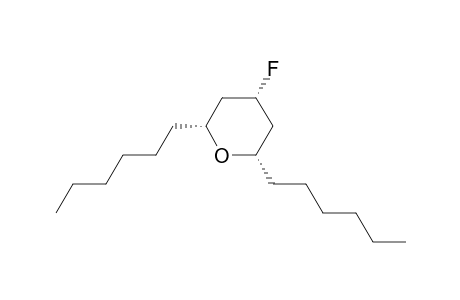 2H-Pyran, 4-fluoro-2,6-dihexyltetrahydro-, (2.alpha.,4.alpha.,6.alpha.)-