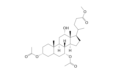 Cholan-24-oic acid, 7,12-bis(acetyloxy)-3-hydroxy-, methyl ester, (3.alpha.,5.beta.,7.alpha.,12.alpha.)-