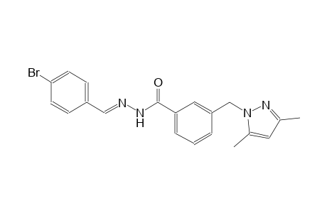 N'-[(E)-(4-bromophenyl)methylidene]-3-[(3,5-dimethyl-1H-pyrazol-1-yl)methyl]benzohydrazide
