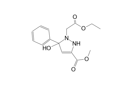 1H-pyrazole-1-acetic acid, 2,5-dihydro-5-hydroxy-3-(methoxycarbonyl)-5-phenyl-, ethyl ester