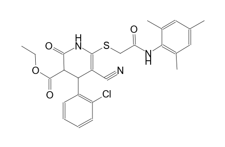 3-pyridinecarboxylic acid, 4-(2-chlorophenyl)-5-cyano-1,2,3,4-tetrahydro-2-oxo-6-[[2-oxo-2-[(2,4,6-trimethylphenyl)amino]ethyl]thio]-, ethyl ester
