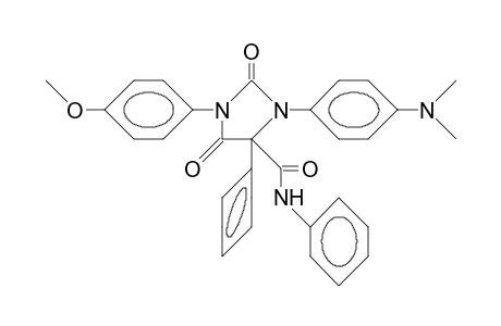 1-(4-Dimethylamino-phenyl)-3-(4-methoxy-phenyl)-5-phenylamido-5-phenyl-2,4-imidazoledione