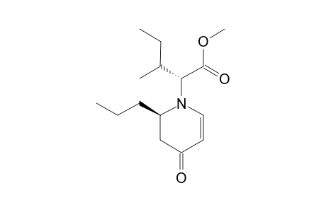 N-[(S)-1-(METHOXYCARBONYL)-(S)-2-METHYLBUTYL]-(6S)-2,3-DIDEHYDRO-6-N-PROPYL-PIPERIDIN-4-ONE