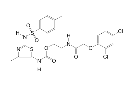 carbamic acid, [4-methyl-2-[[(4-methylphenyl)sulfonyl]amino]-5-thiazolyl]-, 2-[[(2,4-dichlorophenoxy)acetyl]amino]ethyl ester