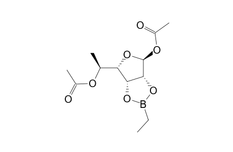 .alpha.-L-rhamnofuranose, 1,5-di-O-acetyl-2,3-O-(ethylborandiyl)-