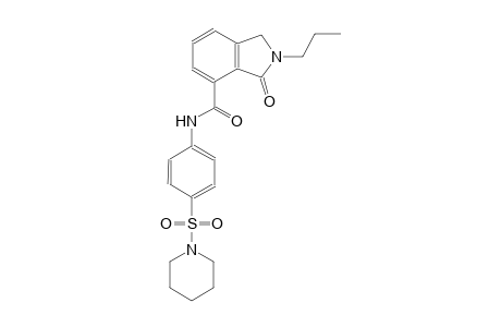 3-oxo-N-[4-(1-piperidinylsulfonyl)phenyl]-2-propyl-4-isoindolinecarboxamide