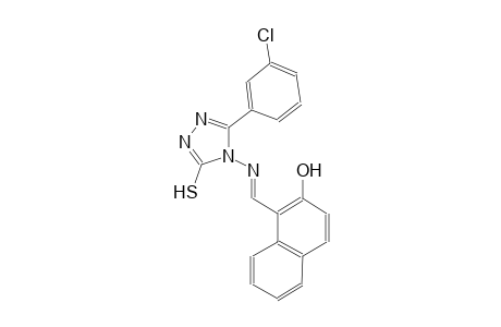 1-((E)-{[3-(3-chlorophenyl)-5-sulfanyl-4H-1,2,4-triazol-4-yl]imino}methyl)-2-naphthol