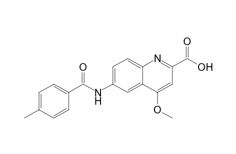 4-methoxy-6-(p-toluoylamino)quinaldic acid