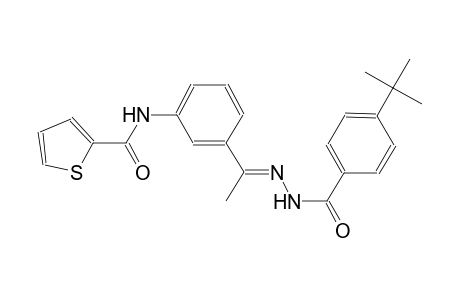 N-{3-[(1E)-N-(4-tert-butylbenzoyl)ethanehydrazonoyl]phenyl}-2-thiophenecarboxamide