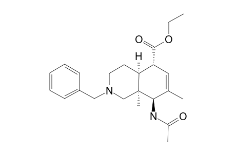 8-ACETYLAMINO-2-BENZYL-7,8A-DIMETHYL-1,2,3,4,4A,5,8,8A-OCATHADROISOQUINOLINE-5-CARBOXYLIC-ACID-ETHYLESTER;MAJOR-ADDUCT
