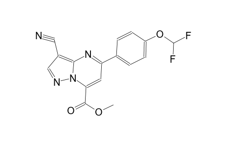 pyrazolo[1,5-a]pyrimidine-7-carboxylic acid, 3-cyano-5-[4-(difluoromethoxy)phenyl]-, methyl ester