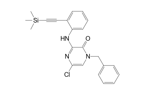 1-Benzyl-5-chloro-3-(2-trimethylsilylethynylphenylamino)-2(1H)-pyrazinone