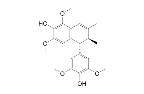 rel-(7'.alpha.,8'.beta.)-5,4'-dihydroxy-4,6,3',5'-tetramethoxy-2,7'-cycloligna-7-ene