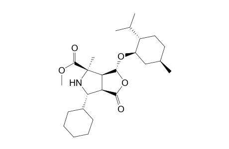 Methyl 1S,2R,4S,5R,8R-2-methyl-4-cyclohexyl-3-aza-6-oxo-7-oxa-8-(1'R,2'S,5'R-menthyloxy)bicyclo[3.3.0]octane-2-carboxylate