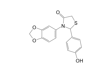 3-(Benzo[d][1,3]dioxol-5-yl)-2-(4-hydroxyphenyl)thiazolidin-4-one