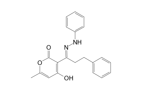 1-(4'-Hydroxy-6'-methyl-2'-pyron-3'-yl)-1-(phenylhydrazone)-3-phenylpropane