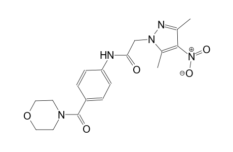 2-(3,5-dimethyl-4-nitro-1H-pyrazol-1-yl)-N-[4-(4-morpholinylcarbonyl)phenyl]acetamide
